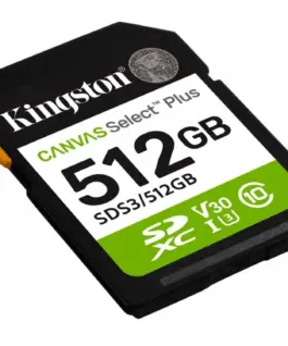 Kingston памет card SD 512GB Canvas Select Plus Gen3 150MB/s