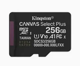 Kingston microSD памет card 256GB Canvas Select+ G3 150MB/s