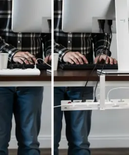 Alternative view of Maclean Under-desk кабел organizer, MC-105W