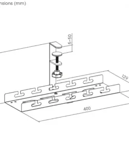Maclean Under-desk кабел organizer