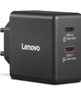 Lenovo Dual USB-C 65W GaN зарядно 40AW065BEU