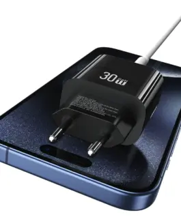 USAMS зарядно 30W 1xUSB-C 1xUSB-A Fast Charging