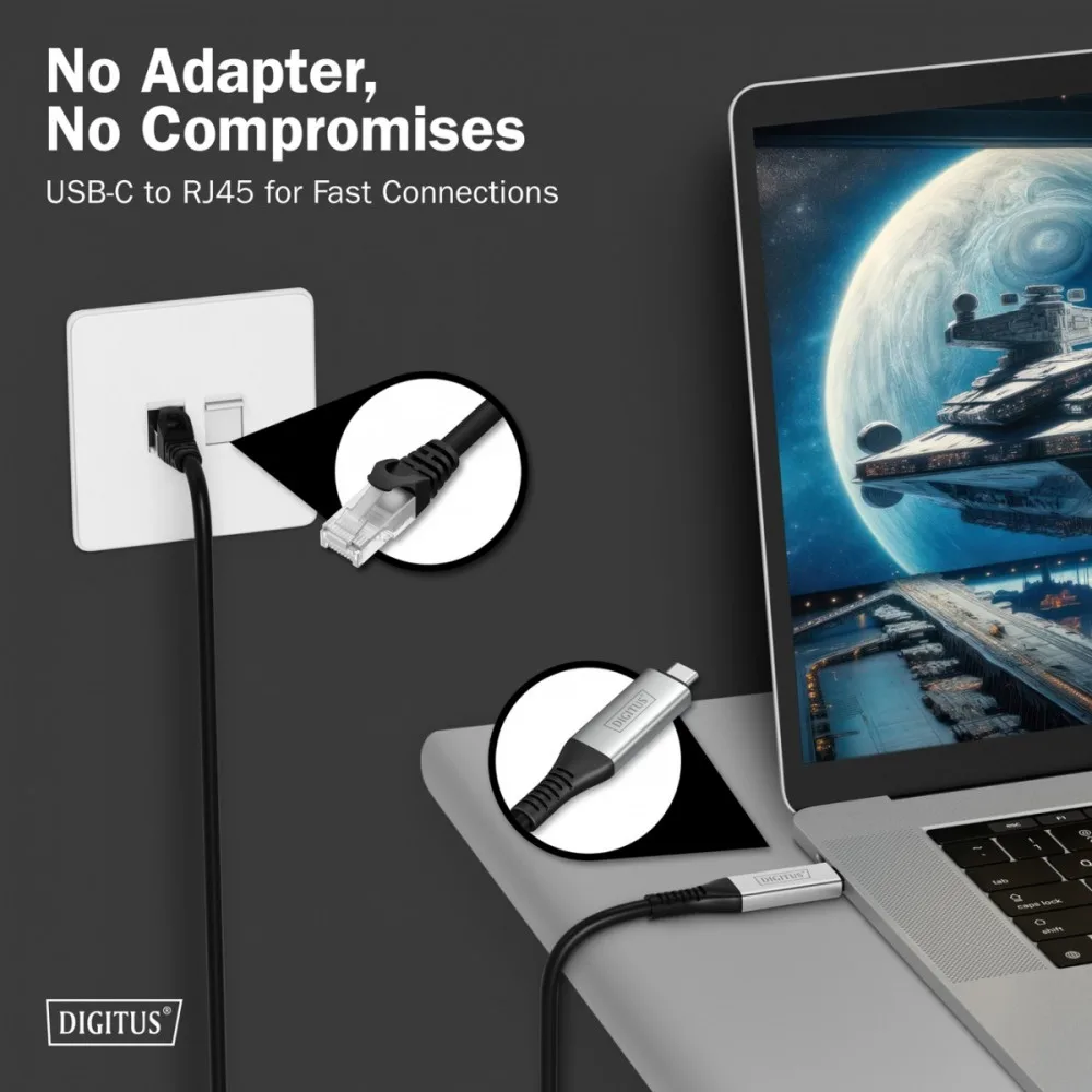 Digitus USB-C - RJ45 кабел AK-300601-020-S - Image 4