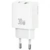 USAMS зарядно 30W 1xUSB-C 1xUSB-A Fast charging w
