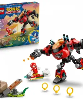Alternative view of LEGO Knuckles vs. Dr. Eggman Egg Crusher Mech