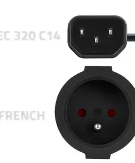 Alternative view of Qoltec адаптер IEC 320 C14 / FRENCH