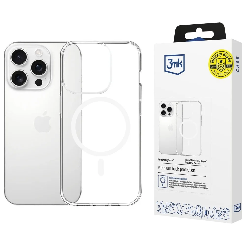 3MK Armor MagCase iPhone 15 Pro Max MagSafe clear