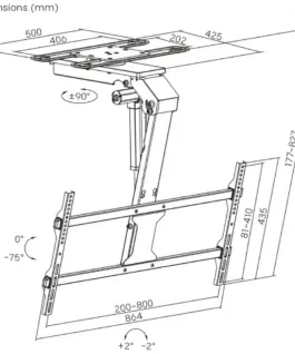 Maclean Electric TV ceiling mount MC-109 T