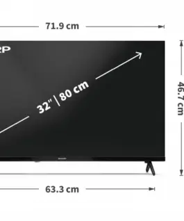 Alternative view of Sharp TV LED 32 inches 32HA1405E