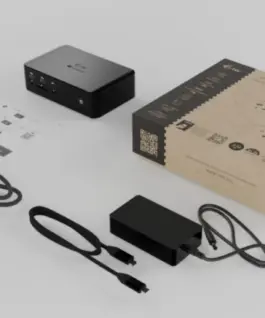 Alternative view of i-tec Thunderbolt 5 Quattro Display Docking Station - 5× USB, 2.5G LAN, 140 W Power Delivery