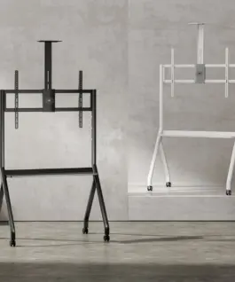 Alternative view of Maclean TV stand, on casters MC-114 W