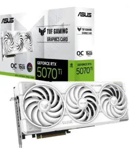 Asus видео карта GeForce RTX 5070Ti TUF GAMING OC бял GDDR7 256bit 3DP/2HDMI
