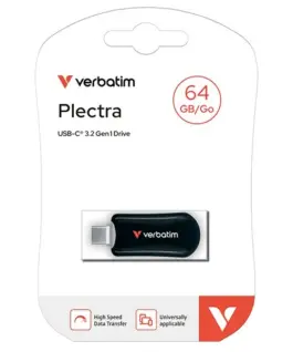 Verbatim Pendrive Plectra 64GB USB-C 100MB/s 30224 черен