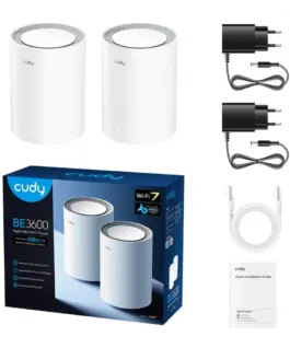 Cudy Router M3600 System WiFi Mesh BE3600 Gigabit Dual Band Wi-Fi 7 Mesh Solution