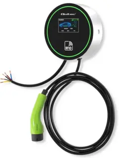 Qoltec EV зарядна станция 2in1 Type2 22kW WiFi LCD