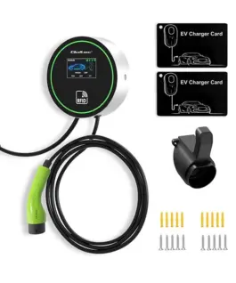 Qoltec EV зарядна станция 2in1 Type2 22kW WiFi LCD