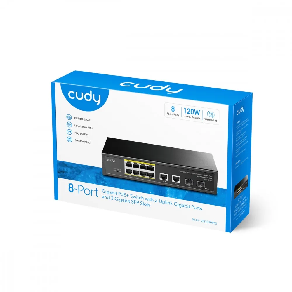 Cudy CUDY GS1010P 8xGb PoE+ 2x uplink 2xGB SFP 120W - Image 4