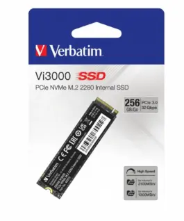 Verbatim Vi3000 PCIe NVM M.2 SSD 256 GB 3100/1300MB/s