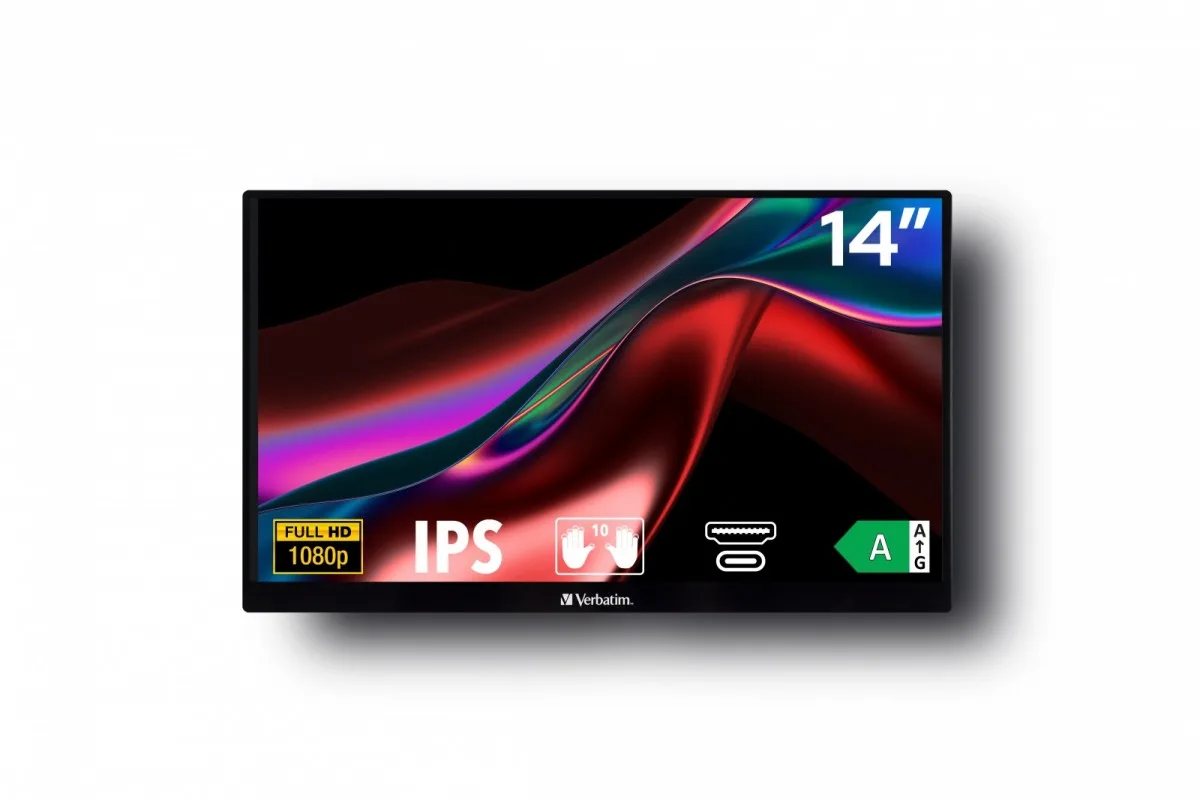 Verbatim Portable Touchscreen монитор Full HD 1080p