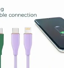 Alternative view of Gembird 8-pin кабел кабел за зареждане и данни, 1.5 m, бял