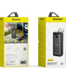 Alternative view of AWEI външна батерия Awei PA-34 30000mAh 65W Fast