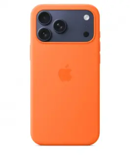 Apple iPhone 17 Pro Max Silicone Case with MagSafe – оранжев