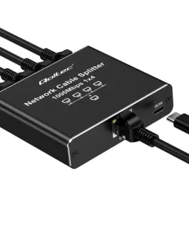 Qoltec Splitter Ethernet mini SWITCH 1×4 RJ45