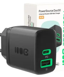 Alternative view of Green Cell USB мрежово зарядно 30W 1xC 1xA черен
