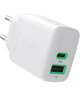 Green Cell USB мрежово зарядно 30W 1xC 1xA бял