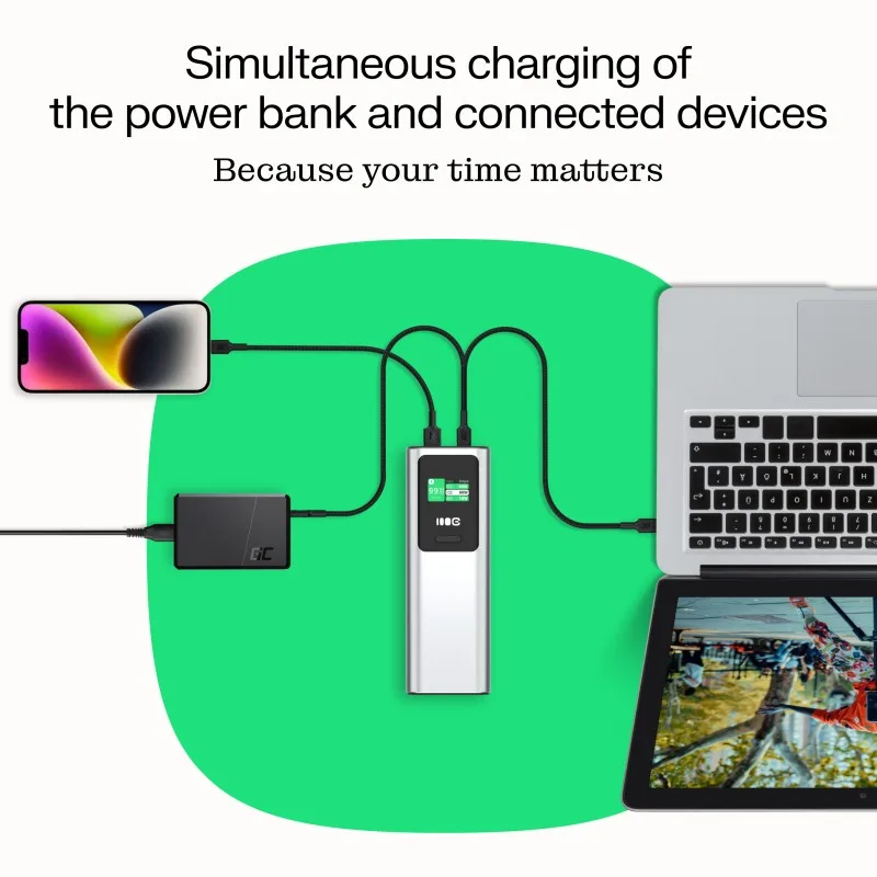 Green Cell външна батерия 25200mAh 140W PD - Image 3