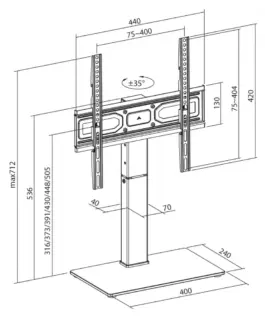 Maclean Maclan universal TV sta nd. MC-1240