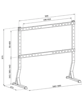 Alternative view of Neomounts TV stand DS45-430BL18 STAND LCD 45-90 200X800