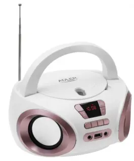 Alternative view of Adler Radio Boombox CD MP3 AD1181 бял copper