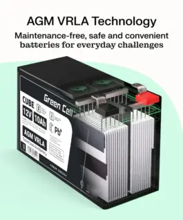 Alternative view of Green Cell Battery AGM VRLA 6V 4Ah IP54