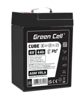Green Cell Battery AGM VRLA 6V 4Ah IP54
