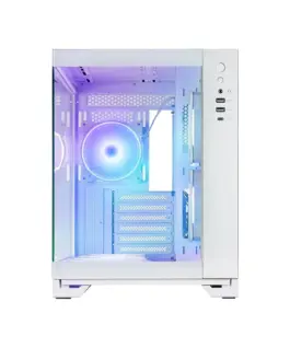 Chieftec кутия за компютър VISIO GM-30W-T G-OP 6xfans ARGB бял
