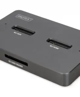 Digitus Docking Station USB-C 3.2 Gen2 for SSD M.2 Duo NVMe and SATA (max. 2x 4 TB) with SD-Express 7.1 reader (max. 2 TB)