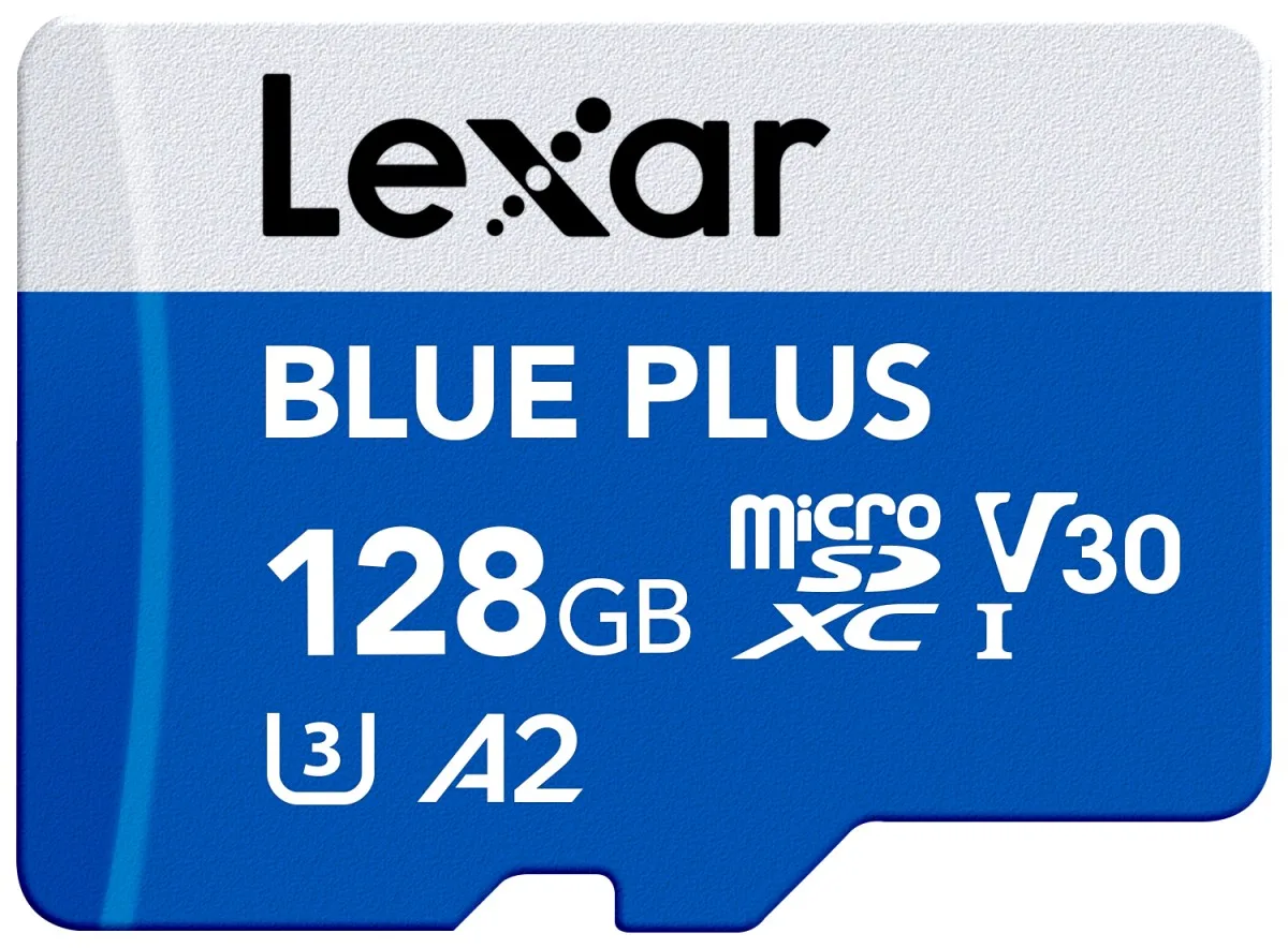 Lexar памет card microSD 128GB C10 A2 U3 V30 170MB/s син Plus - Image 2