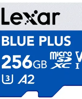 Alternative view of Lexar памет card microSD card 256GB C10 A2 U3 V30 170MB/s син Plus