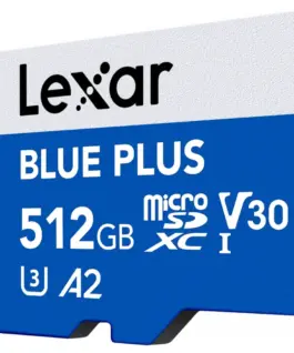 Lexar памет card microSD card 512GB C10 A2 U3 V30 170MB/s син Plus