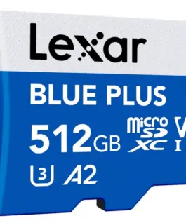 Lexar памет card microSD card 512GB C10 A2 U3 V30 170MB/s син Plus