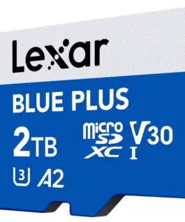 Lexar памет card microSD 2TB C10 A2 U3 V30 170MB/s син Plus