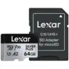 Lexar памет card microSD 64GB C10 A2 U3 V30 205/100MB/s Silver Plus