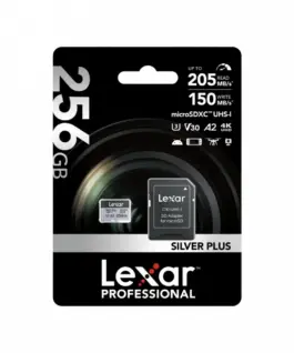 Alternative view of Lexar памет card microSD 256GB C10 A2 U3 V30 205/150MB/s Silver Plus