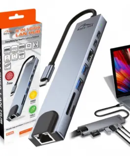 Media-Tech DOCKING STATION 8 IN 1 GIGA LAN HUB MT5046