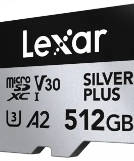 Lexar памет card microSD 512GB C10 A2 U3 V30 205/150MB/s Silver Plus