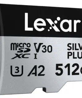 Lexar памет card microSD 512GB C10 A2 U3 V30 205/150MB/s Silver Plus