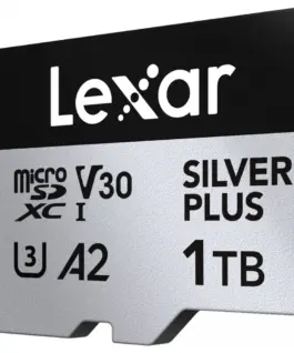 Lexar памет card microSD 1TB C10 A2 U3 V30 205/150MB/s Silver Plus