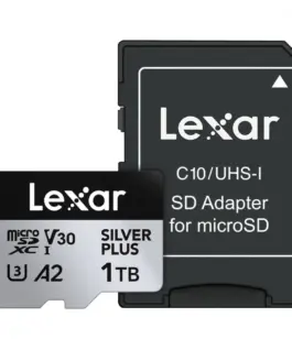 Lexar памет card microSD 1TB C10 A2 U3 V30 205/150MB/s Silver Plus