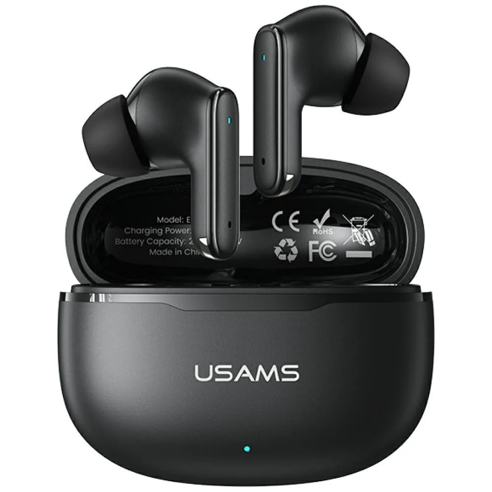 USAMS Bluetooth слушалки 6.0 E05 TWS черен